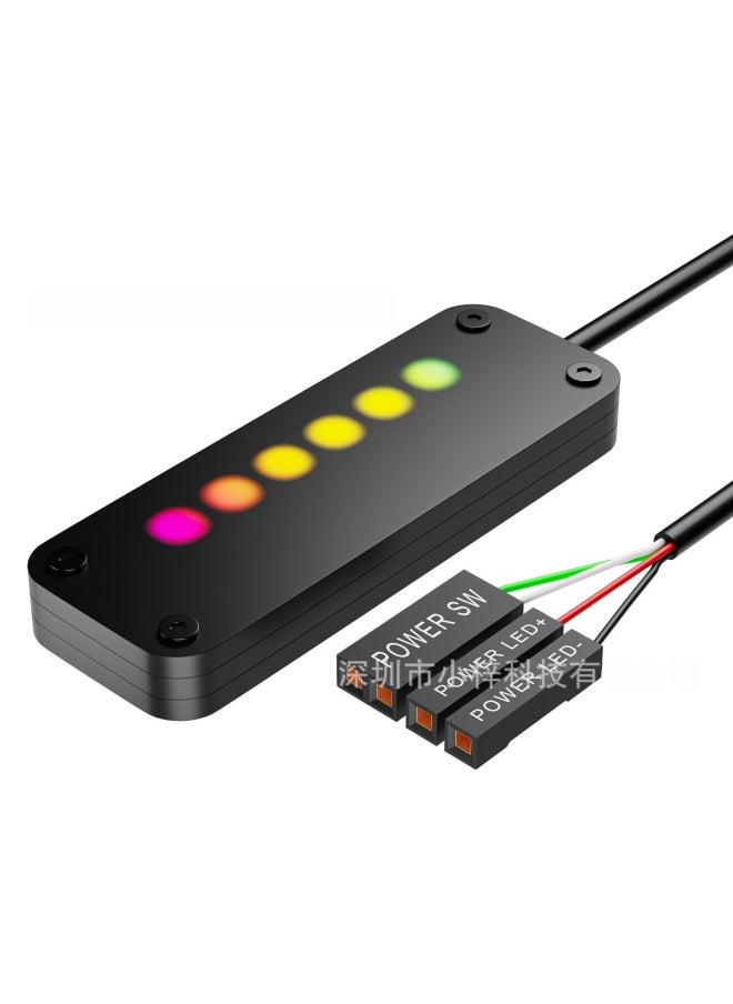 Generic - Desktop Computer Switch Extension Cable Internet Cafe Computer Startup Compact Button-Color:Orange Shell Colorful Cycle 4 M Line - Image 1