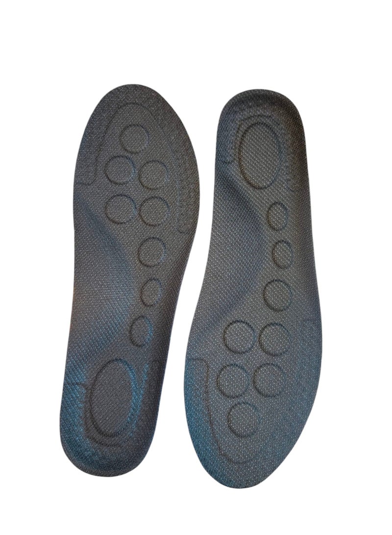 Honeycomb Design breathable shock-absorbing insole free size, free cut full pad black memory form soft insole  - Image 1