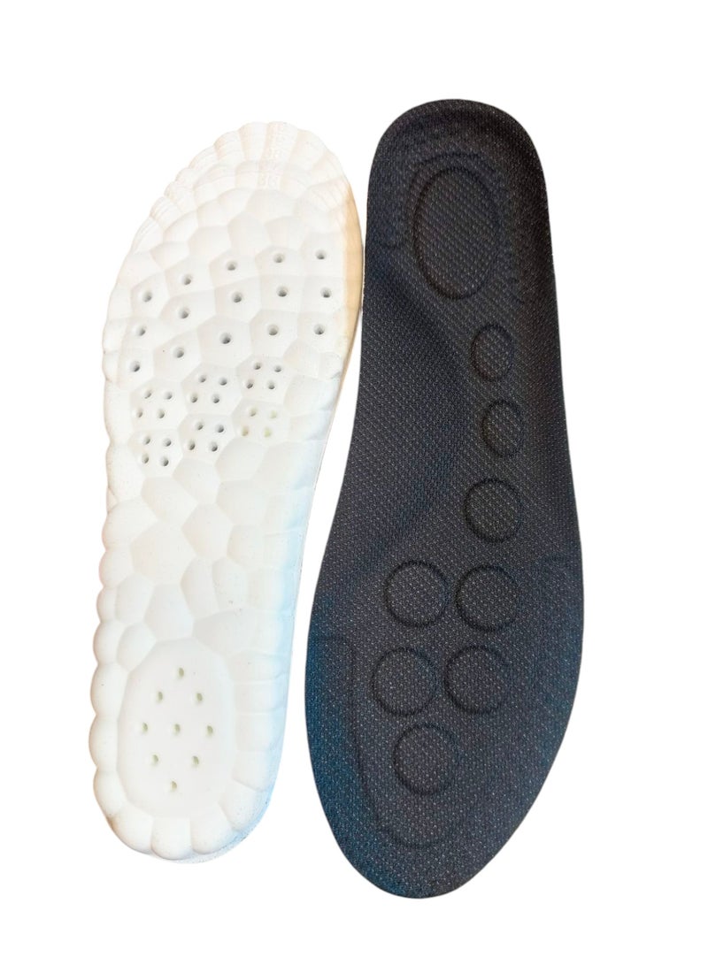 Honeycomb Design breathable shock-absorbing insole free size, free cut full pad black memory form soft insole  - Image 2