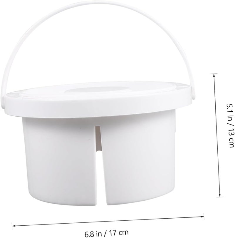 Pen Bucket White Brush Holder Paint Cups Brush Washing Basin Tub Washer for Cleaning Watercolor Tempera Gouache and Oils - Image 2