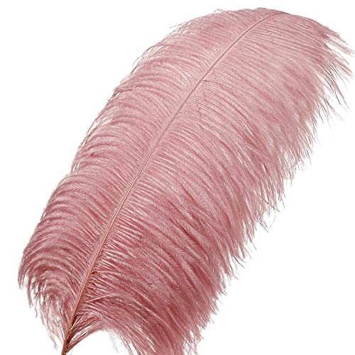 Larryhot Pink Ostrich Feathers Bulk- 16-18 inch 10pcs Feathers for Cfafts,Wedding Party Centerpieces, and Home Decorations (Lotus Pink) - Image 2