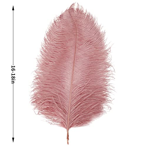 Larryhot Pink Ostrich Feathers Bulk- 16-18 inch 10pcs Feathers for Cfafts,Wedding Party Centerpieces, and Home Decorations (Lotus Pink) - Image 4