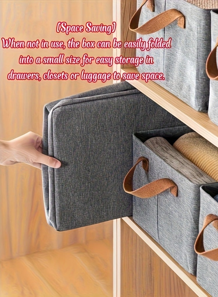 2 pcs Wardrobe Clothes Organizer, Large Foldable Closet Storage Organizer  Clothes Storage and Organization Box for Clothes Jeans Washable Closet Storage Boxes with Carrying Handles Cube Storage Bin Thickened Steel Frame Toy Organizer Box for Home Bedroom Office - Image 2
