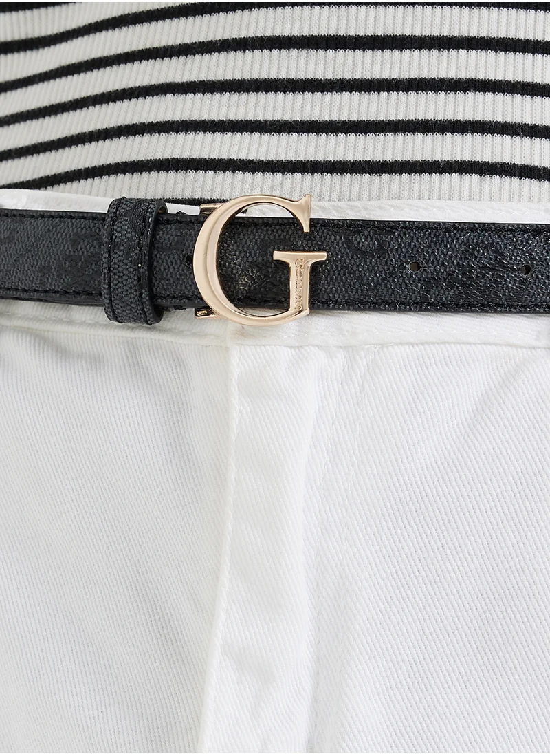GUESS Logo Detailed None Allocated Hole  Belt