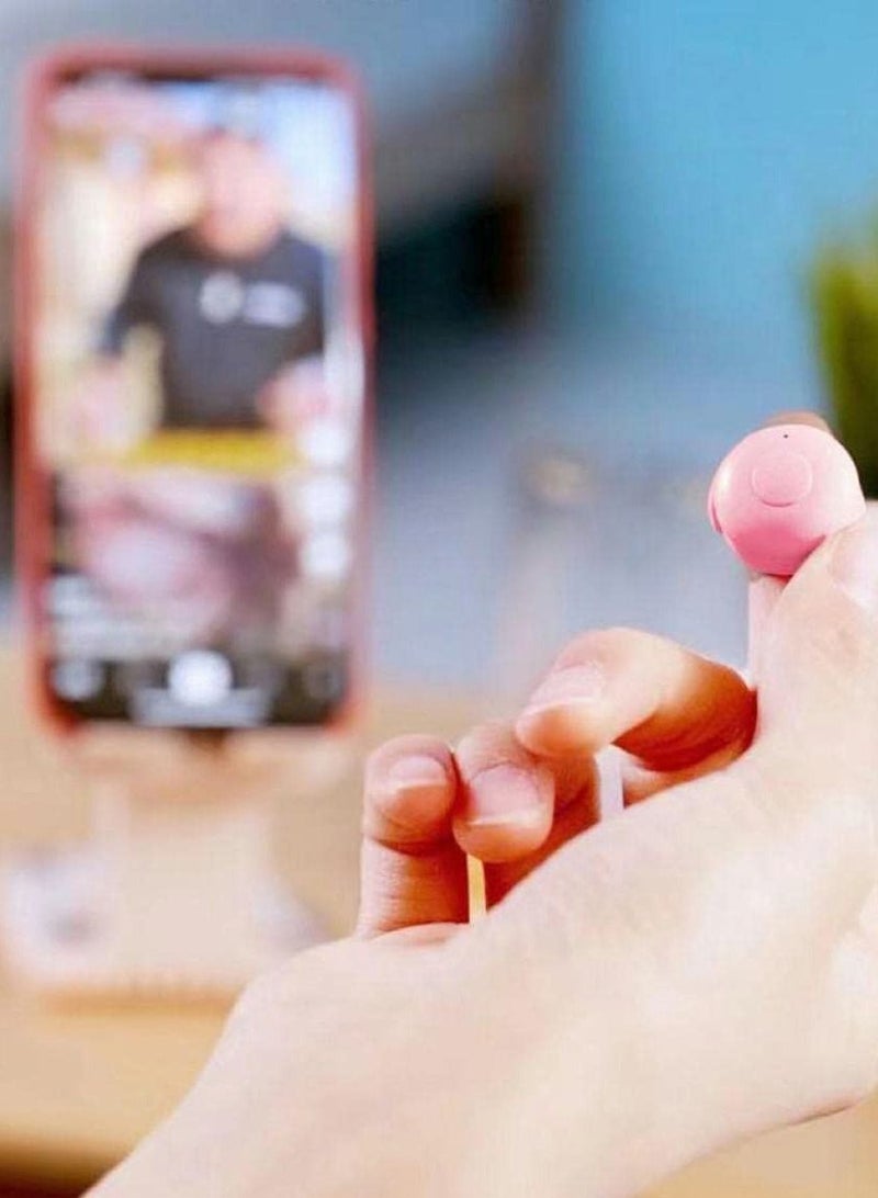 KASTWAVE Bluetooth Fingertip Video Controller Clicker Page Turner, Applied for YouTube, for TikTok Video Likes Page Turning Remote, Compatible for Android, for Phone iPhone, for IPad, for Tablets (Pink)  - Image 5