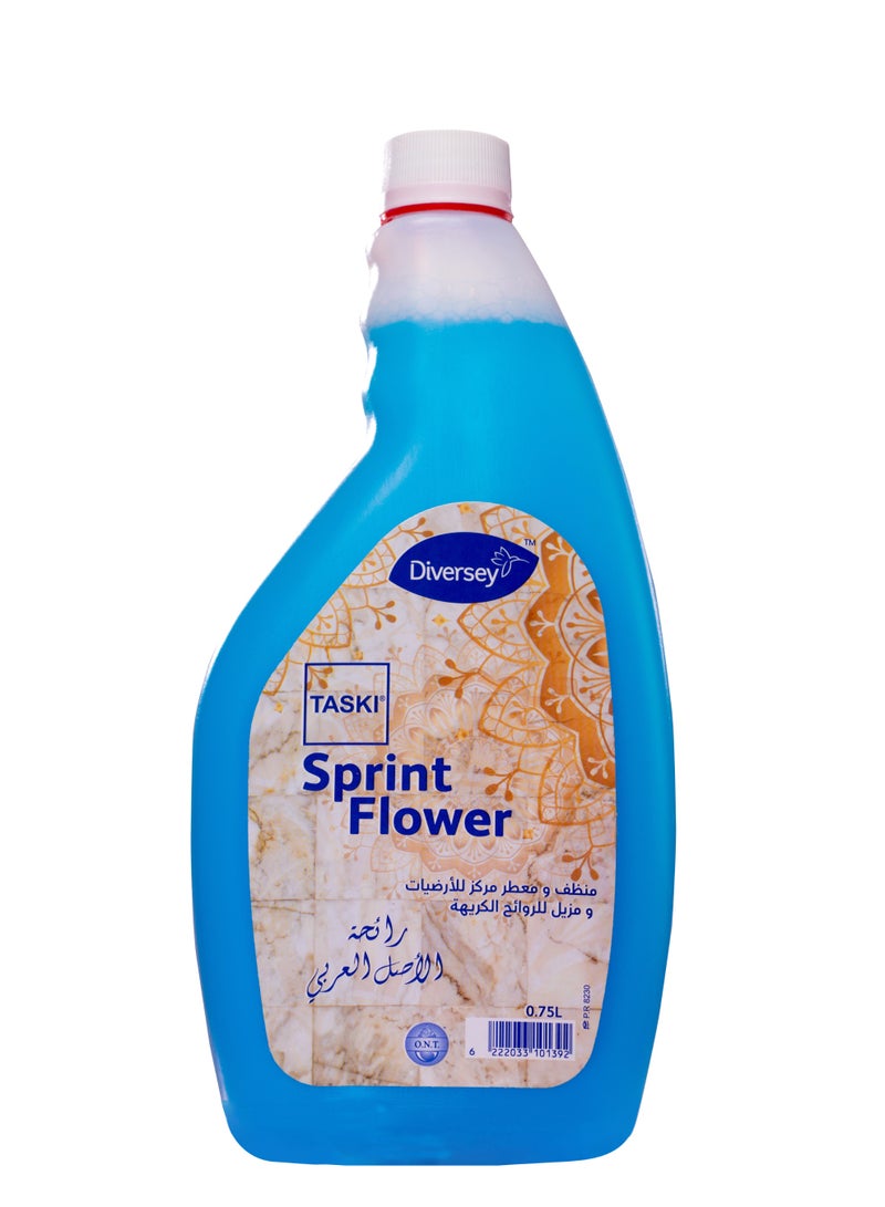 Diversey Concentrated sanctuary floor freshener and cleaner - Tasky Sprint Flower - with the scent of Arabic origin, 750 ml - Image 1