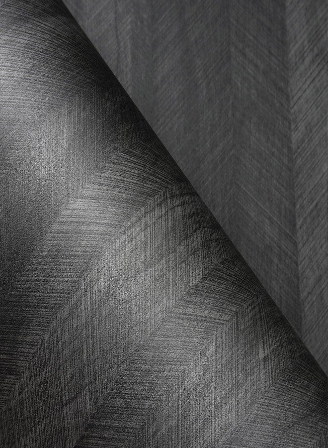 LACHEERY Matte Black Wood Grain Contact Paper 160 x 36 Inch Extra Wide Peel and Stick Wallpaper Dark Wood Contact Paper for Countertops Waterproof Self Adhesive Kitchen Countertop Counter Vinyl Wrap - Image 1