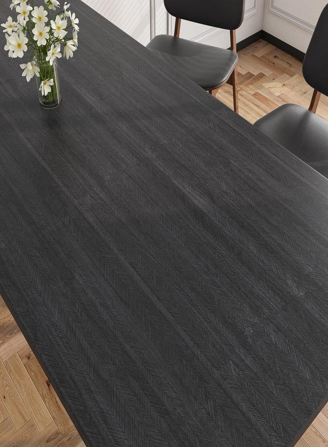 LACHEERY Matte Black Wood Grain Contact Paper 160 x 36 Inch Extra Wide Peel and Stick Wallpaper Dark Wood Contact Paper for Countertops Waterproof Self Adhesive Kitchen Countertop Counter Vinyl Wrap - Image 4