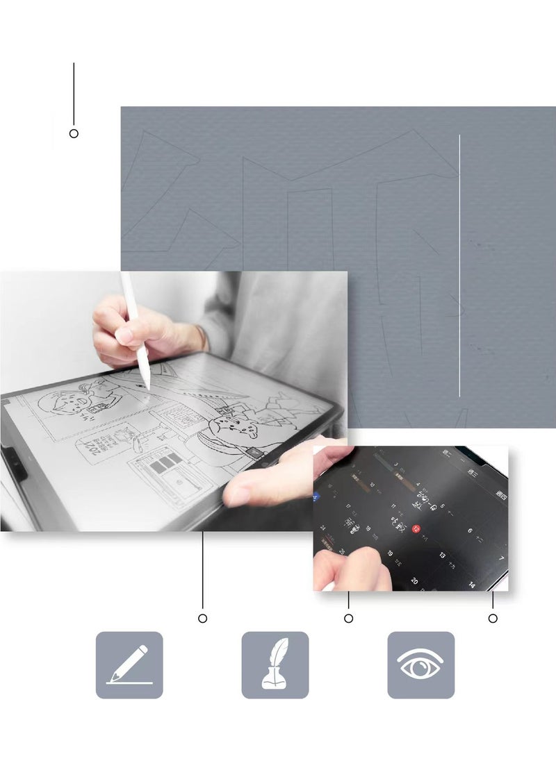 Nezih Case - Samsung Galaxy Tab S9 Fe Plus Compatible Paper Feel Matte Paper-Like Screen Protector - Image 1