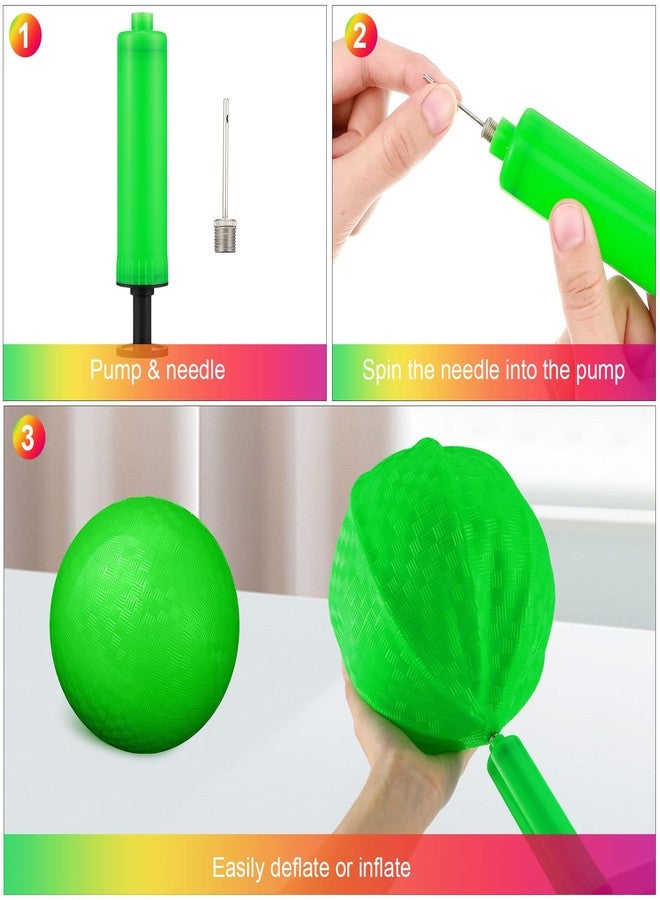 Vinsot 12 Pack 8.5 Inch Playground Balls Kickball Bulk, Bouncy Balls for Kids Inflatable Bouncing Handball with Hand Pump for Indoor Outdoor Games(Mixed Color) - Image 4