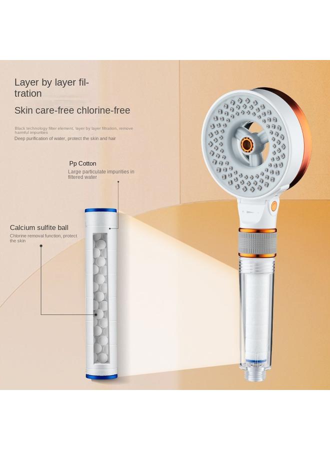 Bluejw Double-sided Pressurized Skin Beauty Shower Nozzle High Pressure Bath Pressurized Single Hand-held Super Large Water Outlet Household Shower Head - Image 3