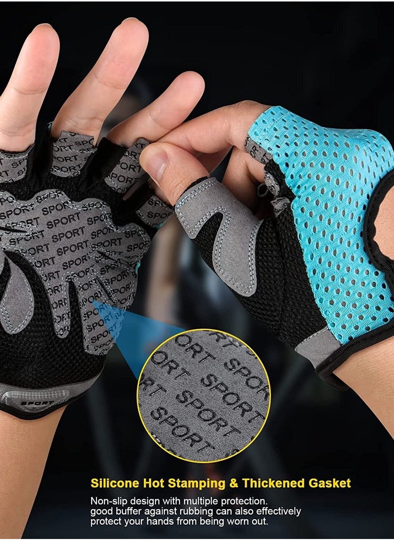 KASTWAVE Gym Gloves, Breathable Training Gloves with Microfiber Fabric, KASTWAVE No-Slip Silicone Padded Palm Protection and Extra Grip, Fitness Gloves for Men & Women, Weight Lifting/ Cross Fit/ Cycling  - Image 4
