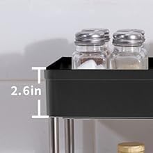 Leaffybezz 4 Layer Multipurpose Kitchen with Wheels, Space Saving Home Storage Organizer Rack Vegetable Rack Stand for Living Room, Bedroom, Office (Black) - Image 5