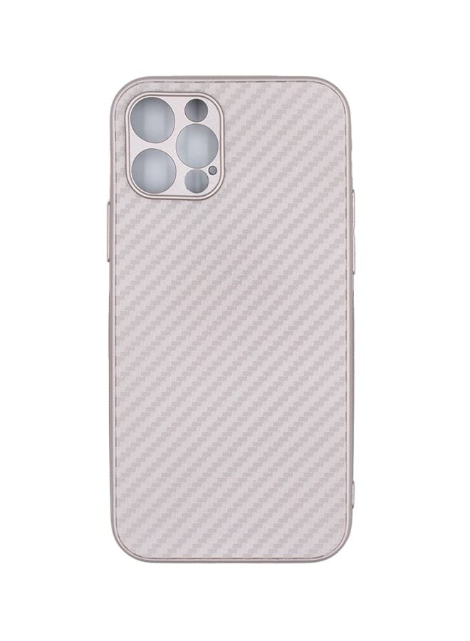 Protective Soft Carbon Fibre Case for Apple iPhone 12 Pro- Gold