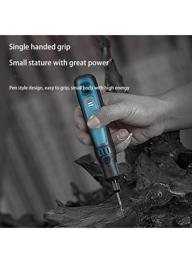 1 Set DIY Small Electric Grinder, Household Hand-held Electric Polishing Tool For Jade Engraving, USB Rechargeable Electric Grinder Set Mini Small Electric Grinder Pen, Power Tool  - Image 3