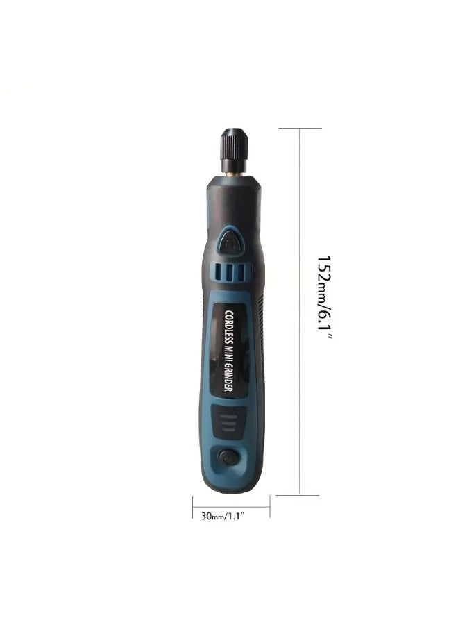 1 Set DIY Small Electric Grinder, Household Hand-held Electric Polishing Tool For Jade Engraving, USB Rechargeable Electric Grinder Set Mini Small Electric Grinder Pen, Power Tool  - Image 5