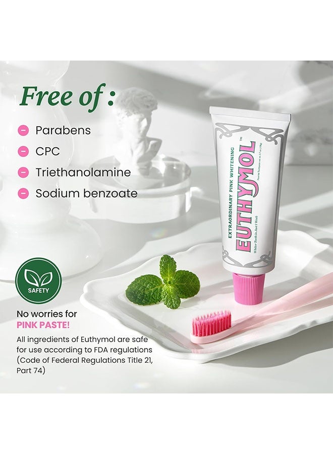 Euthymol Original Toothpaste 75ml, 9.6X Whiter Teeth with Whitening Double Action, Stain Removal and Long Lasting Freshness for Sensitive Gum and Teeth, Breath Fresh and Cavity Prevention, Whitening Toothpaste - Image 3