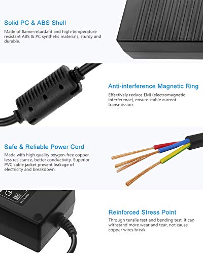 ALITOVE 12V 10A Power Supply Adapter 100-240V AC to DC 12 Volt 10amp 120W Converter 9.5A 9A 8.5A LED Driver Transformer 5.5x2.5mm Plug for LED Strip Light DC Pump LCD Monitor CCTV Camera, Pack of 5 - Image 5