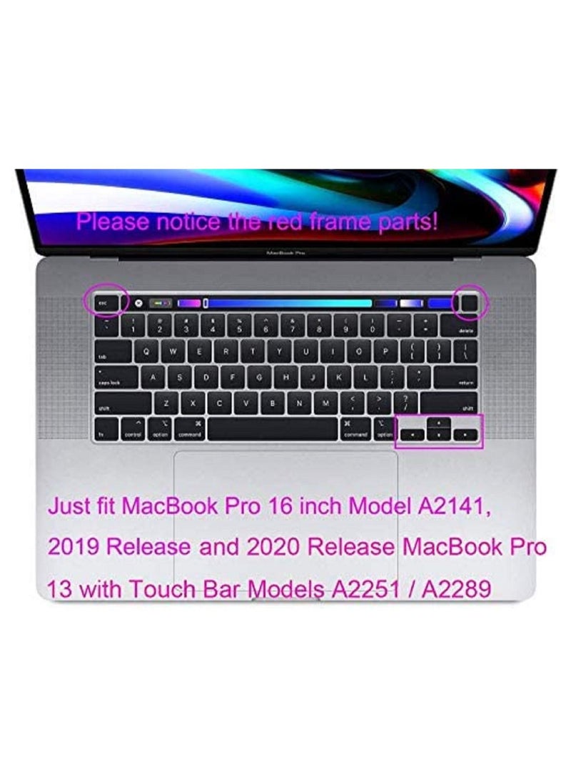 AMM Arabic Language Silicone Keyboard Cover Skin Protector Compatible with 2019 Newest MacBook Pro 16 inch with Retina Display Model A2141 (Black) - Image 2