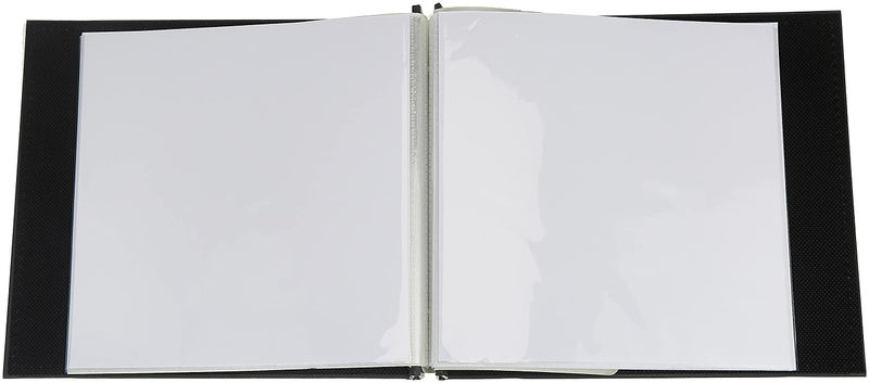 Pioneer Photo Albums ألبوم قصاصات جلد صناعي أسود مطرز بحجم 12 × 12 بوصة من بايونير - Image 2