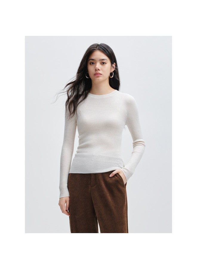 Waxbird Winter Seamless Series Round Neck Base Knitwear Women's Top - Image 2