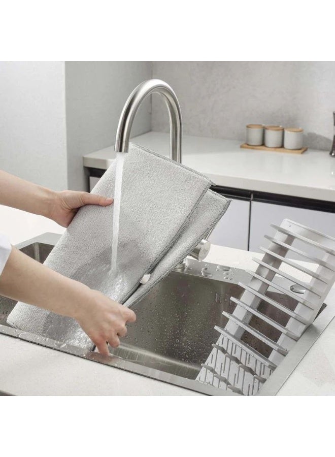 FALMER Dish Rack and Microfiber Drying Mat - Space-Saving, Foldable Design (Gray) - Image 5