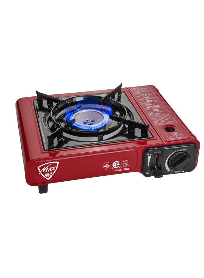 MAXSUN Max Gas Stove MS-2500, Up to 8000 BTU, Camp Stove, with Carrying Case (Red) - Image 1