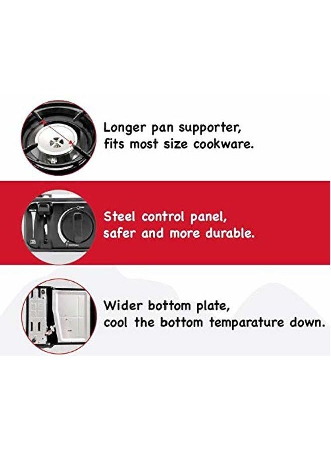 MAXSUN Max Gas Stove MS-2500, Up to 8000 BTU, Camp Stove, with Carrying Case (Red) - Image 3