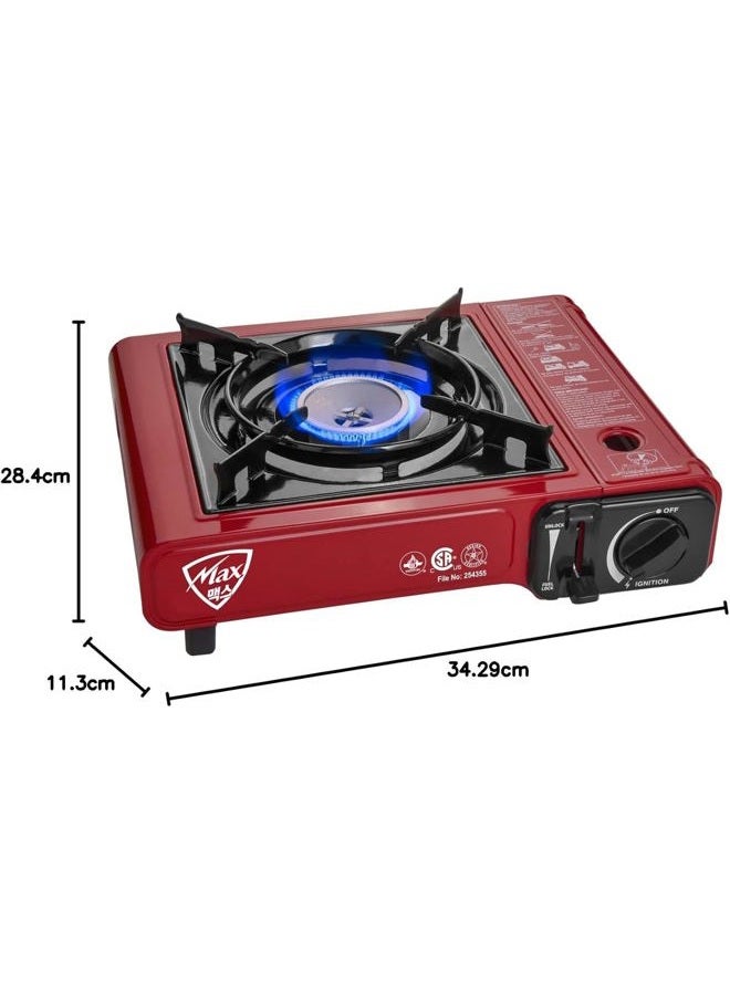 MAXSUN Max Gas Stove MS-2500, Up to 8000 BTU, Camp Stove, with Carrying Case (Red) - Image 5