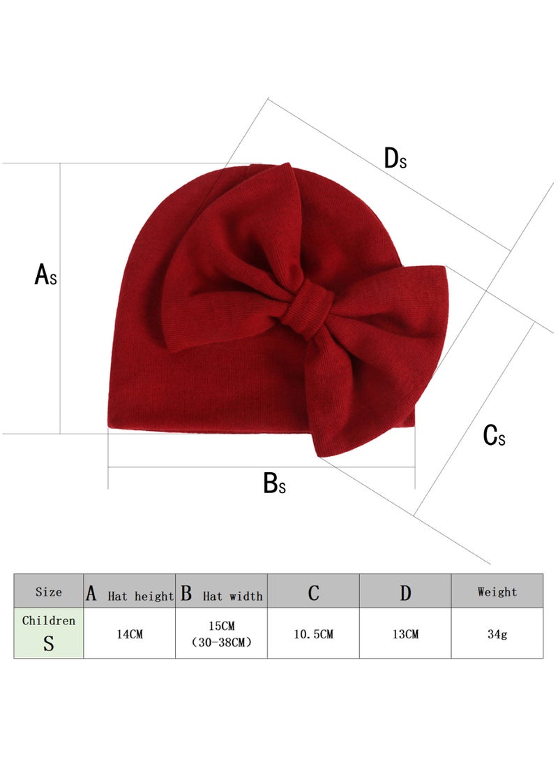 Newborn Bowtie Pullover Hat Dark Blue  - Image 2