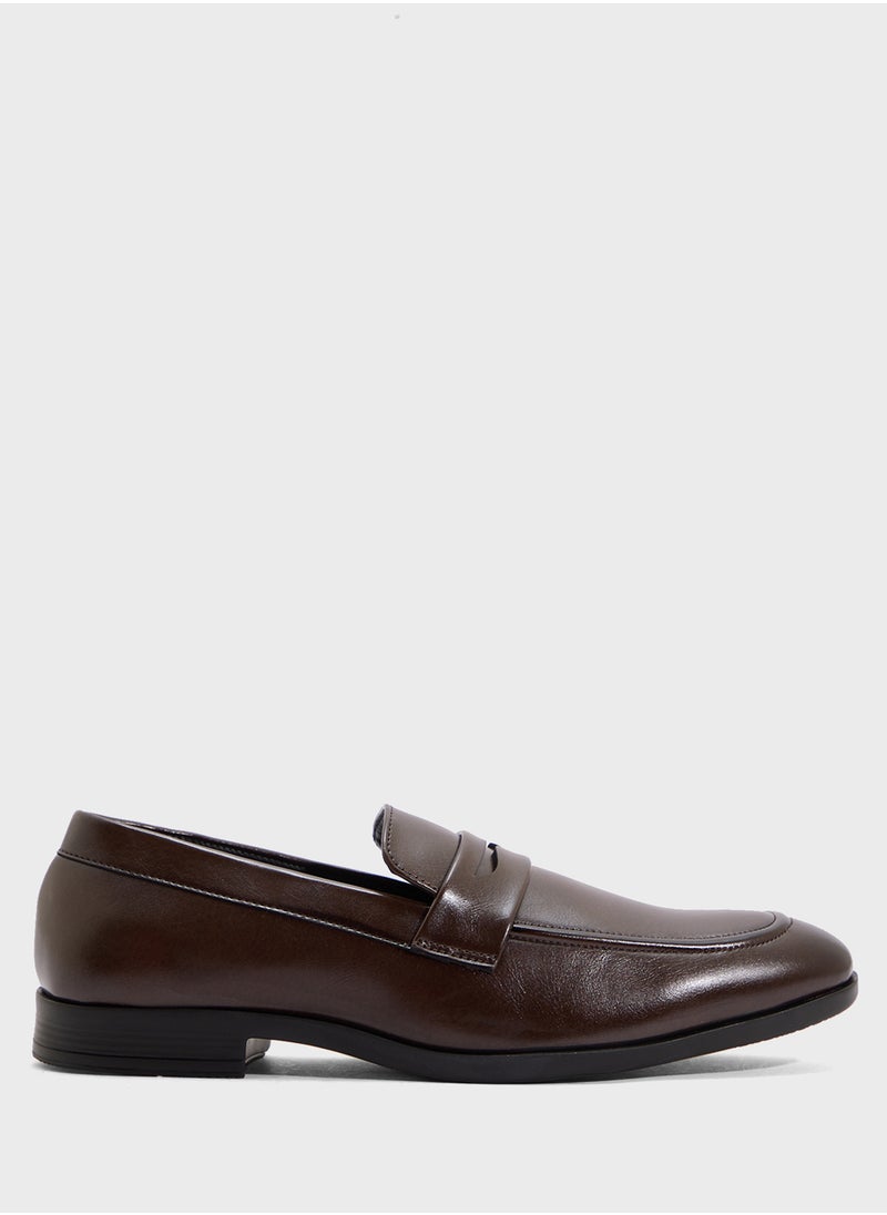 Robert Wood Saddle Detail Classic Formal Slip Ons  - Image 1