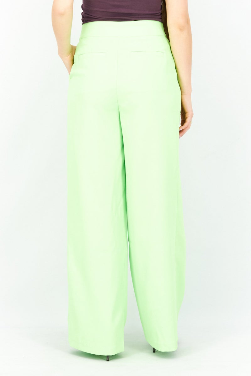 STEVE MADDEN Women Wide Leg Printed Pants, Lime Green - Image 3