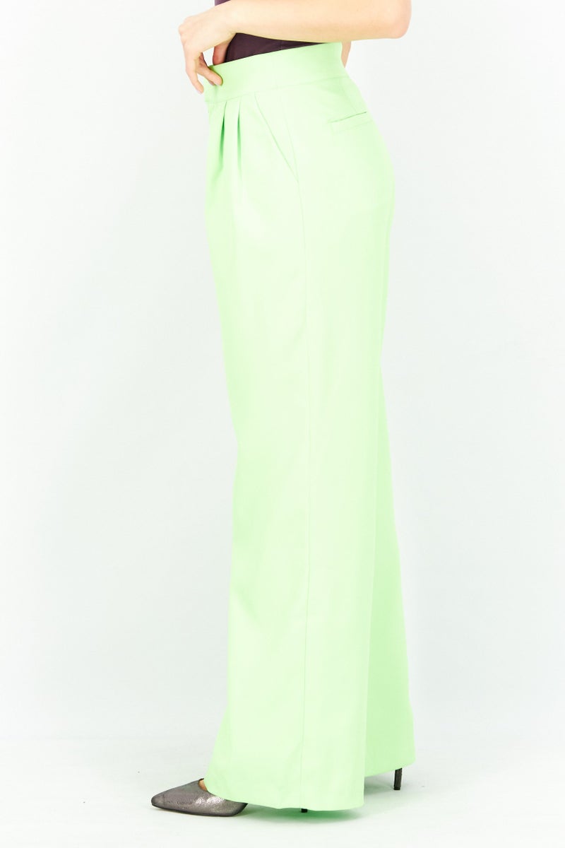STEVE MADDEN Women Wide Leg Printed Pants, Lime Green - Image 2