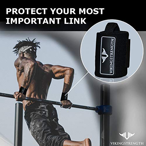 VIKINGSTRENGTH Wrist Brace Support (18" Premium Quality) for Weight lifting, Crossfit, Bodybuilding and Fitness. Wrist Wraps for Pain Relief and Recovery. Strap for Men and Women + V-Strength App - Image 5