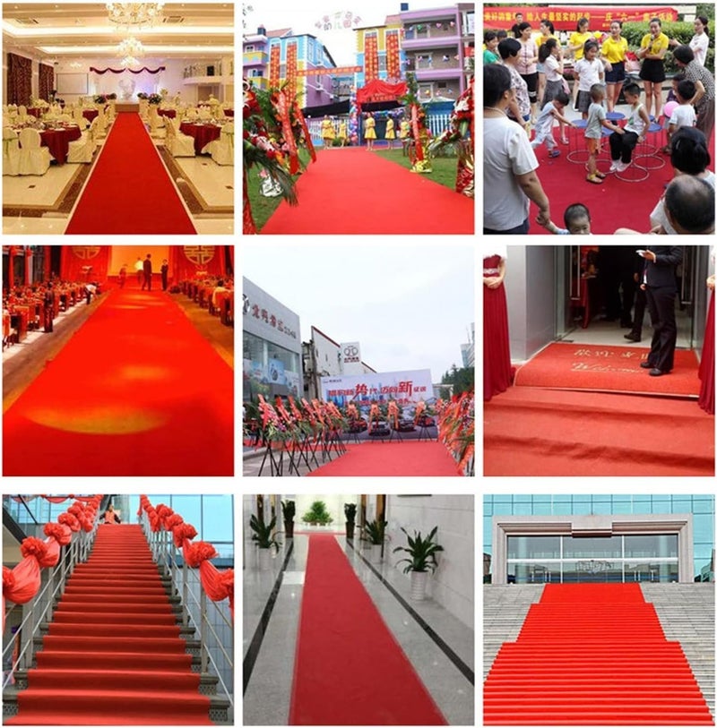 BPA® Aisle Runners Carpet Red Carpet Aisle Runner Rug, For VIP Party Ceremony Aisle Decoration Prop Event, Length 32.8-164.04ft, For Indoor Or Outdoor - Image 4