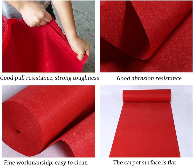 BPA® Aisle Runners Carpet Red Carpet Aisle Runner Rug, For VIP Party Ceremony Aisle Decoration Prop Event, Length 32.8-164.04ft, For Indoor Or Outdoor - Image 3