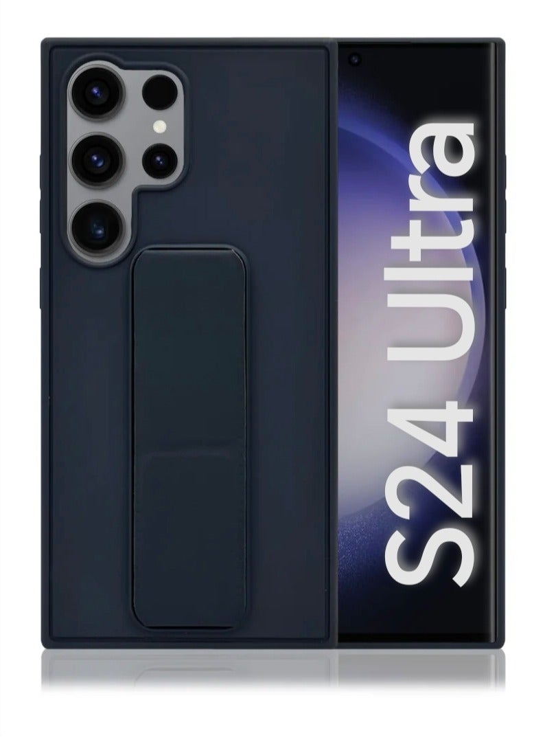 كفر حماية لهاتف سامسونج S24 الترا مع مسكة مغناطيسية مدمجة 3 في 1 ازرق - Image 1