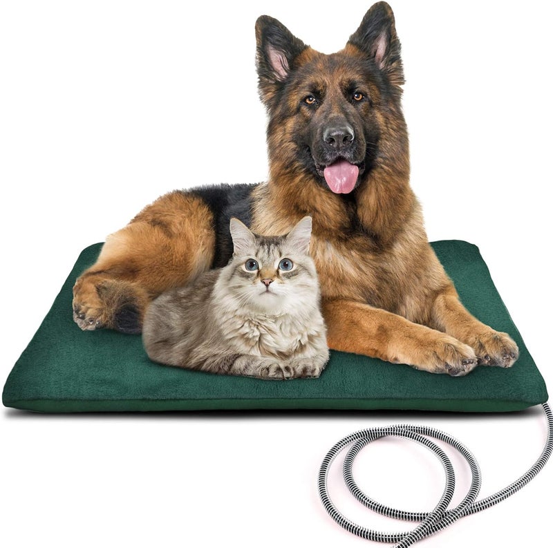 petnf Outdoor Heated Pet Bed with Waterproof Cover,Pet Heating Pads for Dog,Soft Electric Blanket Auto Temperature Control,Heating Mat for Dog House Cabin Cot Doorway,Rescue Cats - Image 1