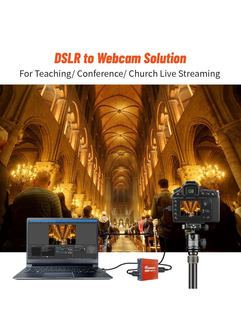 USB 3.0 4K HDMI Video Capture Card 1080P 60FPS HD with HDMI Port Works with Xbox PS5 PS4 Switch DSLR for Live Streaming Recording OBS Twitch - Image 4