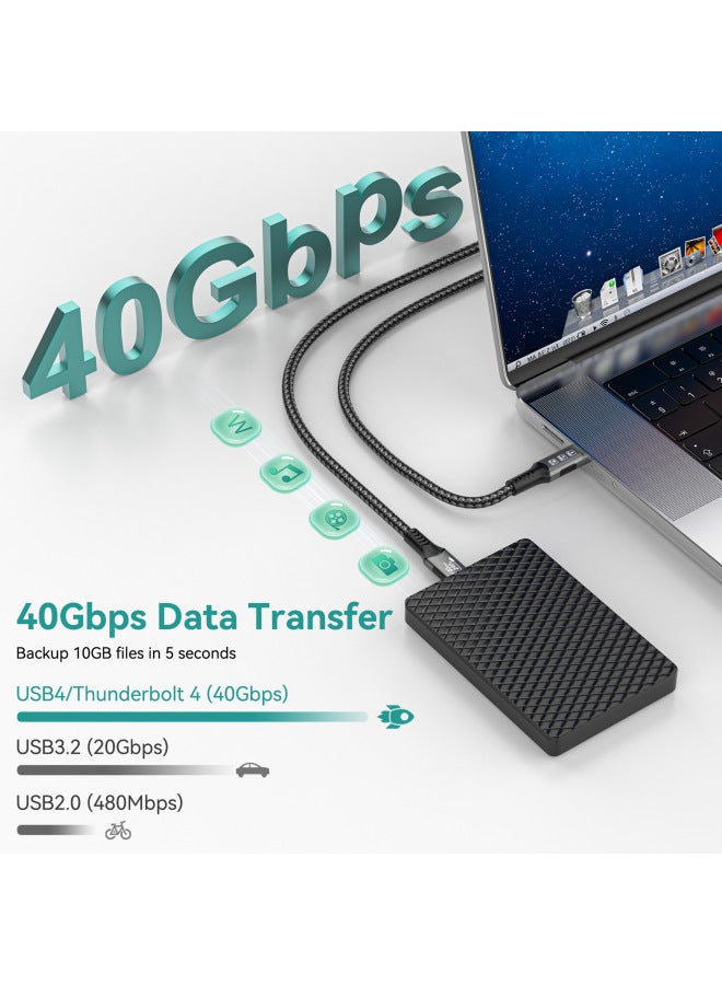 8K USB4 TYPE-C 240W DP 3.1 Mobile Phone Tablet Notebook Fast Charging Data Line 40GB Transmission-Color:8k 240 W 40GB 1.8M (NEW) - Image 4