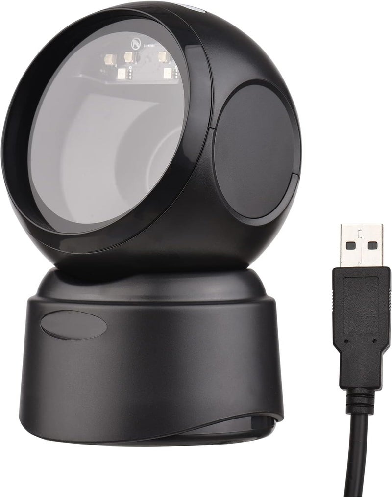 Desktop Wired Barcode Scanner Platform with CMOS Sensor for 1D 2D QR Code PDF417 DataMatrix - Hands Free Automatic Sense Reader with USB and RS232 Serial Port - Compatible with - Image 1