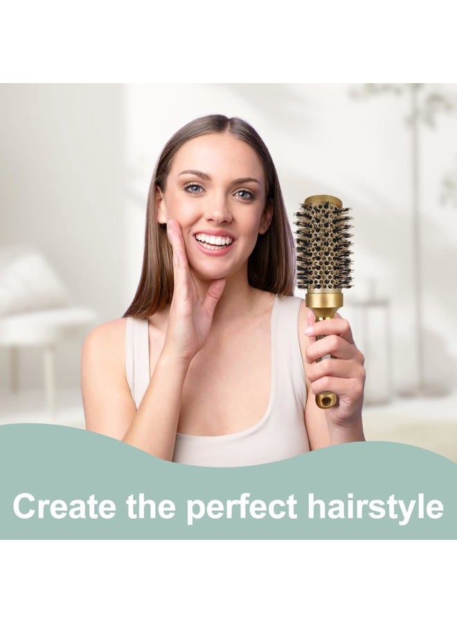 YANENAN Boar Bristle Round Hair Brush for Women Blow Dryer Ionic Technology and Nano Thermal Ceramic Round Hair Dryer Brush (2.9 inch, 1.7P Barrel - Image 4