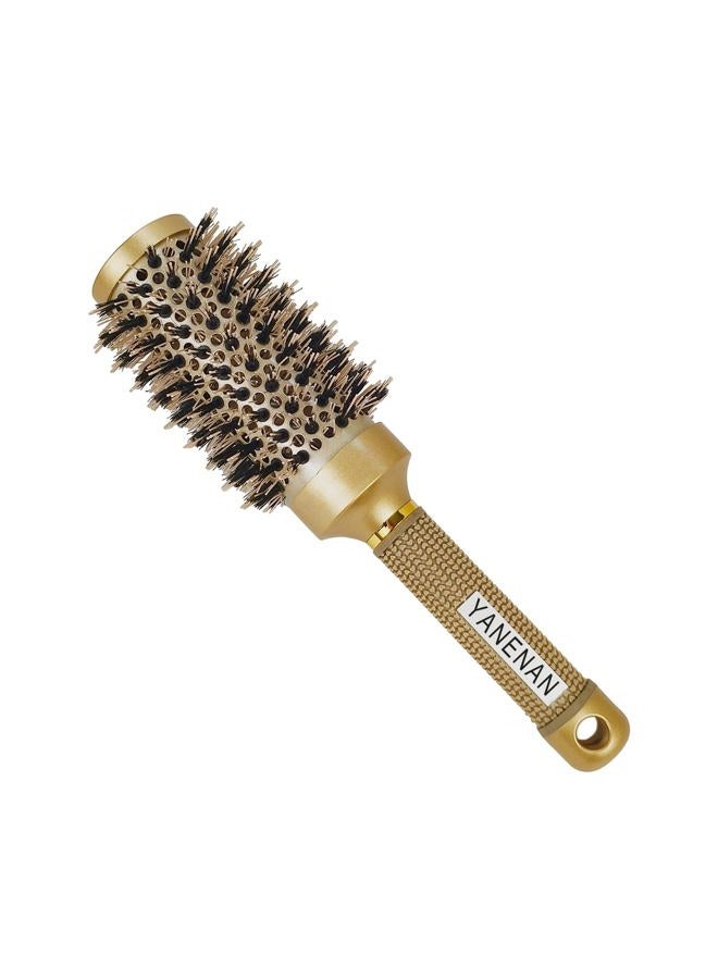 YANENAN Boar Bristle Round Hair Brush for Women Blow Dryer Ionic Technology and Nano Thermal Ceramic Round Hair Dryer Brush (2.9 inch, 1.7P Barrel - Image 1
