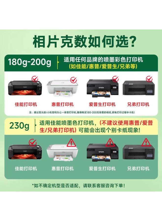 Tango 3r/5-inch Photo Paper 180g Glossy Photo Paper 5-inch Inkjet Photo Printing Paper 100 Sheets/ Pack - Image 1