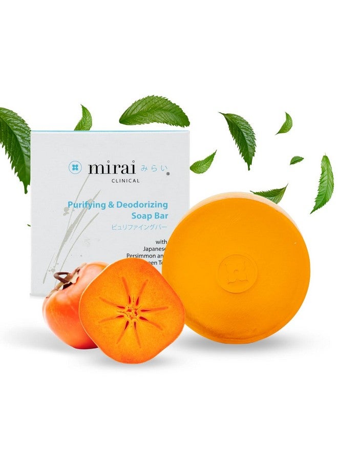 Mirai Clinical Persimmon Soap Bar for Body 100g - Helps Eliminate Nonenal - Japanese Natural Body Odor Soap for Men & Women - Image 1