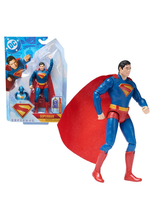 DC Superman 6-Inch Action Figure, Authentic Superman Movie Styling, Super Heroes Kids Toys For Boys and Girls Ages 4 and Up - Image 1