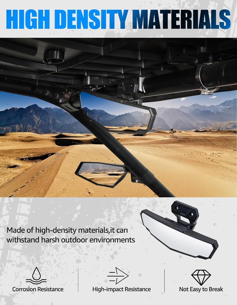 A & UTV PRO Center Rear View Mirror for Polaris RZR XP 1000/ RZR Pro XP/ Turbo R (2020-2023) - Image 3