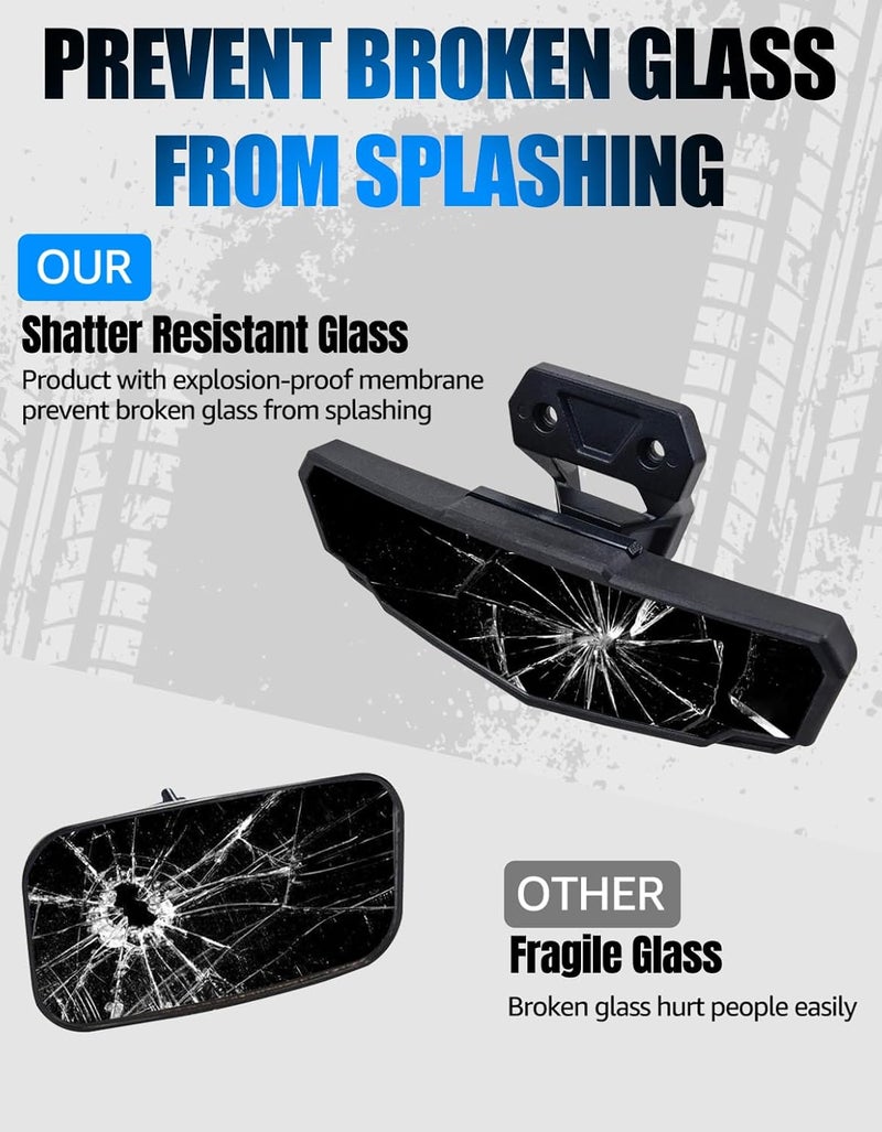 A & UTV PRO Center Rear View Mirror for Polaris RZR XP 1000/ RZR Pro XP/ Turbo R (2020-2023) - Image 5