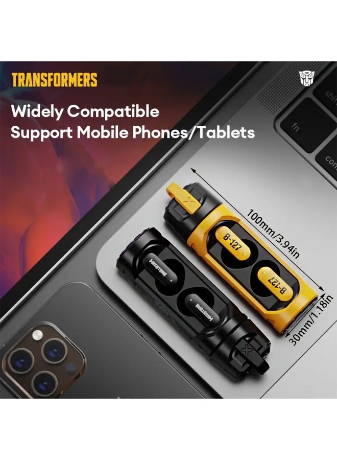 Transformers TF-T11 Wireless Bluetooth Earbuds Gaming Headphones Long Battery Life Headset Low Latency HIFI Stereo Sound with Music Noise Cancellation Calls Black - Image 3