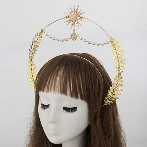 BLESSUME Halo Crown Mary Goddess Headband Women's Halloween Costume Goddess Headpiece (Style 1) - Image 4